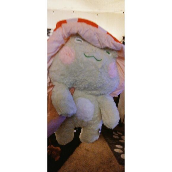 Hnokle 17" Frog Plush Toys Big Mushroom Hat Stuffed Animals Kawaii Mushroom Plu - Picture 7 of 7